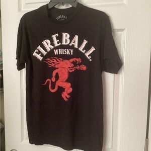 FIREBALL WHISKY t-shirt Sz M EUC red dragon tee unisex whiskey
